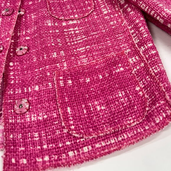 Prada Pink Tweed Button-Front Blazer - Picture 7 of 9
